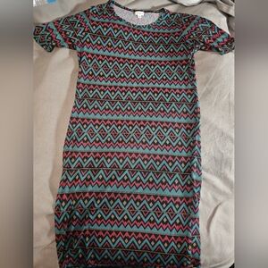 Colorful Geometric Pattern Dress